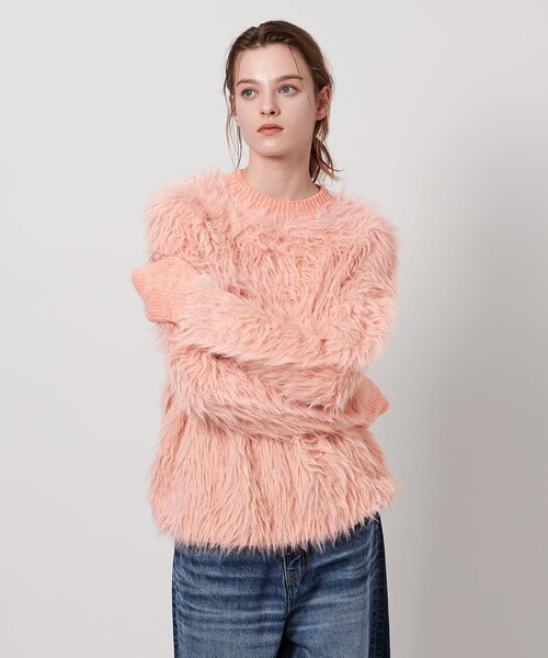 ASTRAET（アストラット）の「＜ASTRAET＞シャギー クルーネックニット（ニット/セーター・レディース・グレー系/ブラック/ピンク・FREE）」の11枚目の写真