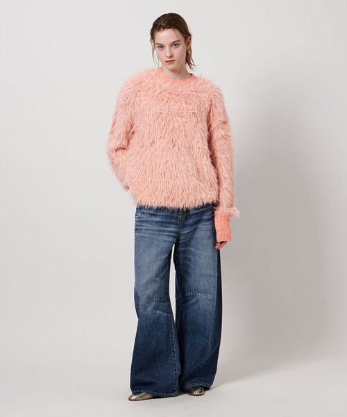 ASTRAET（アストラット）の「＜ASTRAET＞シャギー クルーネックニット（ニット/セーター・レディース・グレー系/ブラック/ピンク・FREE）」の13枚目の写真