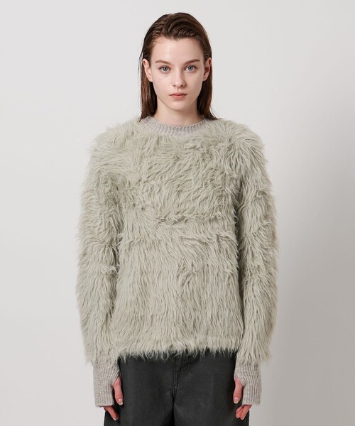 ASTRAET（アストラット）の「＜ASTRAET＞シャギー クルーネックニット（ニット/セーター・レディース・グレー系/ブラック/ピンク・FREE）」の14枚目の写真