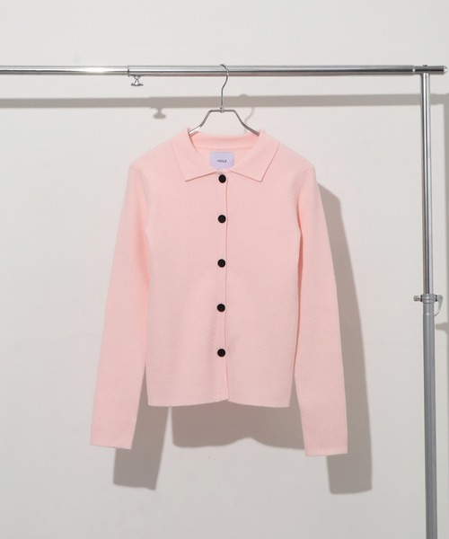 NOGLE（ノグル）の「【NOGLE/ノグル】ワイドカラーリブボタンカーディガン（カーディガン/ボレロ・レディース・カーキ/アイボリー/ブルー/グレー/ピンク・FREE）」の6枚目の写真