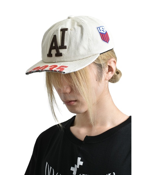 PROJECT GR(プロジェクトジーアール)の「WIDE THROWBACK CAP(キャップ・メンズ・ネイビー/ホワイト・OS)」の1枚目の写真