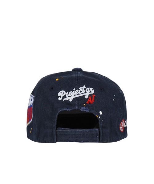 PROJECT GR(プロジェクトジーアール)の「WIDE THROWBACK CAP(キャップ・メンズ・ネイビー/ホワイト・OS)」の11枚目の写真