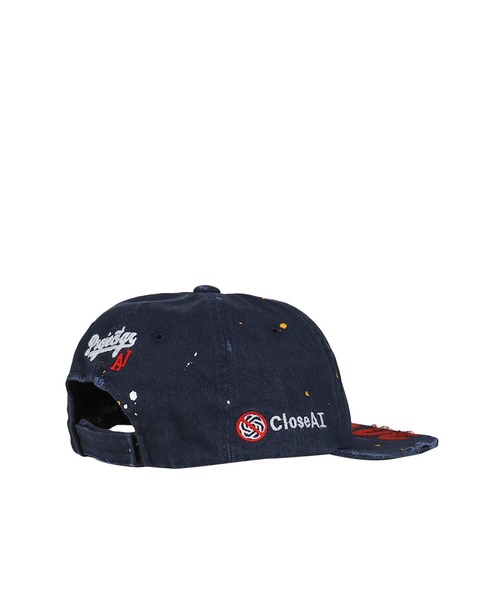 PROJECT GR(プロジェクトジーアール)の「WIDE THROWBACK CAP(キャップ・メンズ・ネイビー/ホワイト・OS)」の12枚目の写真