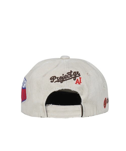 PROJECT GR(プロジェクトジーアール)の「WIDE THROWBACK CAP(キャップ・メンズ・ネイビー/ホワイト・OS)」の5枚目の写真