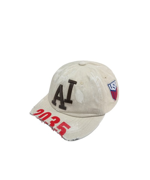 PROJECT GR(プロジェクトジーアール)の「WIDE THROWBACK CAP(キャップ・メンズ・ネイビー/ホワイト・OS)」の6枚目の写真