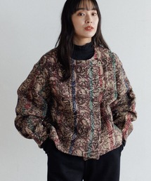 AMERICAN RAG CIE | LEIN Kanthaブロックプリントダブルジャケット(ノーカラージャケット)