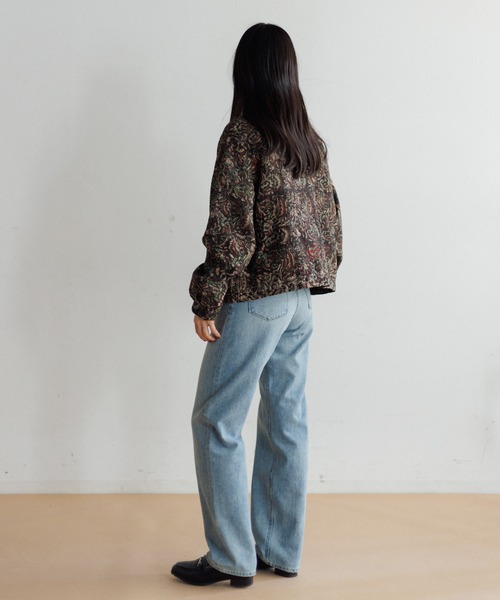 AMERICAN RAG CIE（アメリカンラグシー）の「LEIN Kanthaブロックプリントダブルジャケット（ノーカラージャケット・レディース・ブラウン/ピンク・FREE）」の21枚目の写真