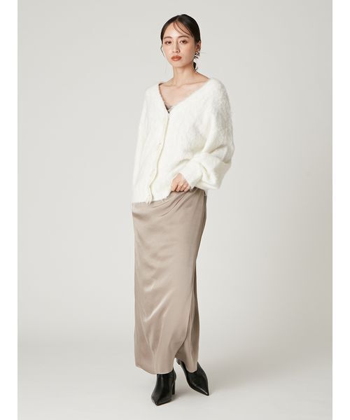 FRAY I.D（フレイアイディー）の「パールリボンシャギーミドルＶネックカーディガン（カーディガン/ボレロ・レディース・ホワイト/ミント/モカ・F）」の16枚目の写真