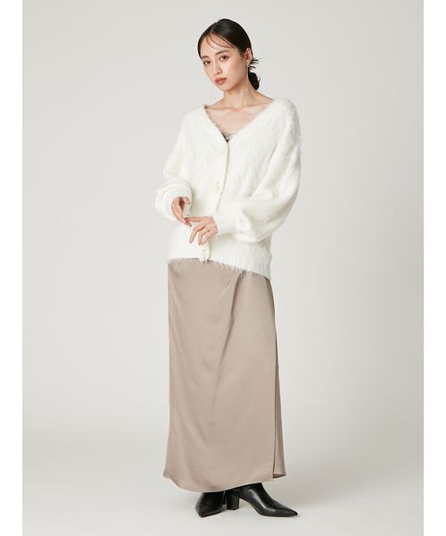 FRAY I.D（フレイアイディー）の「パールリボンシャギーミドルＶネックカーディガン（カーディガン/ボレロ・レディース・ホワイト/ミント/モカ・F）」の18枚目の写真