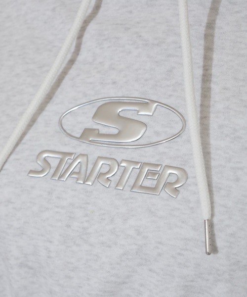 STARTER BLACK LABEL（スターターブラックレーベル）の「STARTER LADYS スウェットショート丈プリントプルパーカー 裏起毛（パーカー・レディース・ブラック/ホワイト/チャコール/ホワイト系その他2/ブラック系その他2/グレー系その他2・M/L）」の13枚目の写真