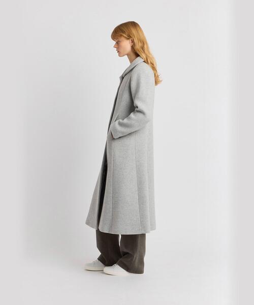 ウール ショールカラー ロング コート（チェスターコート）｜agnes b