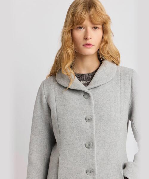 ウール ショールカラー ロング コート（チェスターコート）｜agnes b