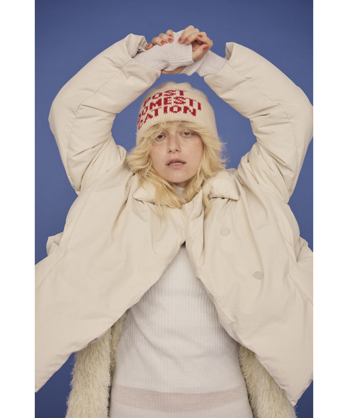 Rouge vif（ルージュヴィフ）の「【2サイズ展開】アップサイクルダウンコート（ダウンジャケット/コート・レディース・チャコールグレー/アイボリー・36/38）」の3枚目の写真