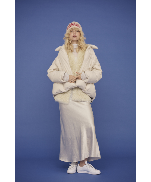 Rouge vif（ルージュヴィフ）の「【2サイズ展開】アップサイクルダウンコート（ダウンジャケット/コート・レディース・チャコールグレー/アイボリー・36/38）」の14枚目の写真