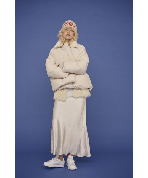 Rouge vif（ルージュヴィフ）の「【2サイズ展開】アップサイクルダウンコート（ダウンジャケット/コート・レディース・チャコールグレー/アイボリー・36/38）」の15枚目の写真