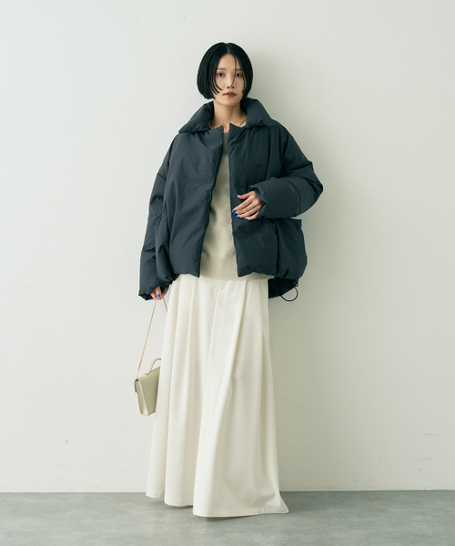 Rouge vif（ルージュヴィフ）の「【2サイズ展開】アップサイクルダウンコート（ダウンジャケット/コート・レディース・チャコールグレー/アイボリー・36/38）」の20枚目の写真