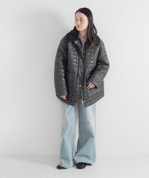 GANNI Shiny Quilt Midi Jacket（ダウンジャケット/コート）｜GANNI