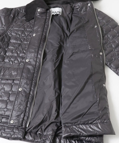 GANNI Shiny Quilt Midi Jacket（ダウンジャケット/コート）｜GANNI