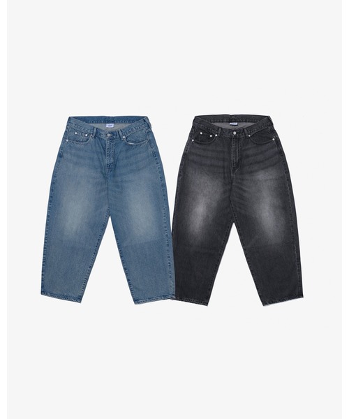 KEBOZ（ケボズ）の「DAMAGED BAGGY DENIM PANTS（デニムパンツ・メンズ・ブルー/ブラック・M/L）」の14枚目の写真