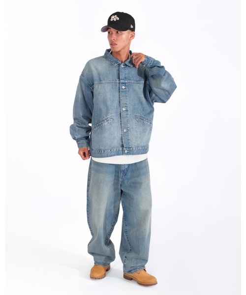 KEBOZ（ケボズ）の「DAMAGED BAGGY DENIM PANTS（デニムパンツ・メンズ・ブルー/ブラック・M/L）」の13枚目の写真