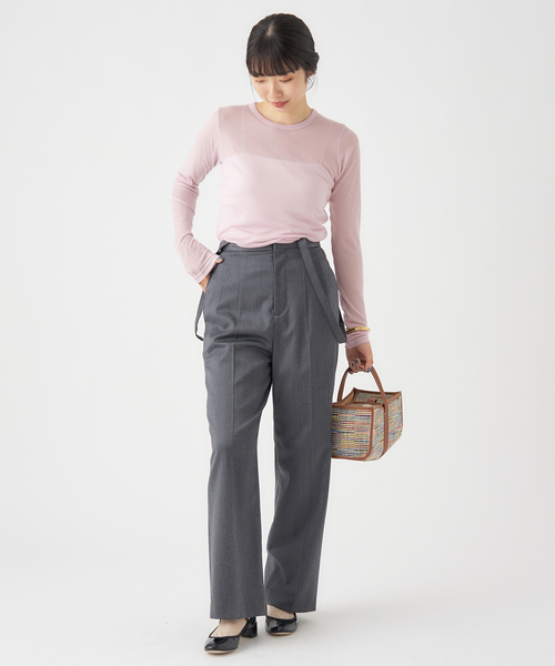 IENA(イエナ)の「《追加2》リヨセルカシミヤロングTシャツ(Tシャツ/カットソー・レディース・ホワイト/ライトグレー/ブラック/ピンク・FREE)」の8枚目の写真