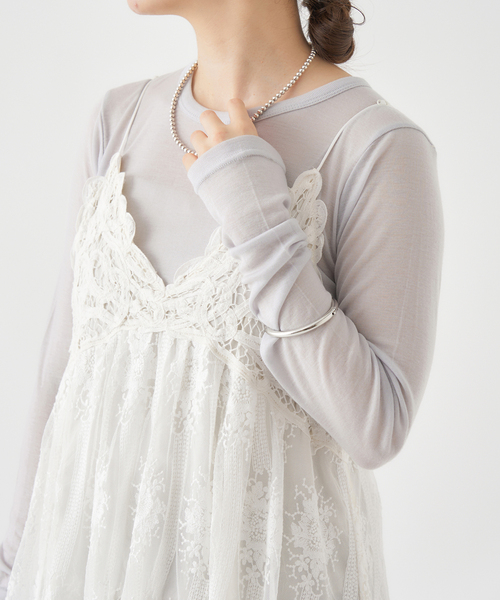 IENA(イエナ)の「《追加2》リヨセルカシミヤロングTシャツ(Tシャツ/カットソー・レディース・ホワイト/ライトグレー/ブラック/ピンク・FREE)」の17枚目の写真