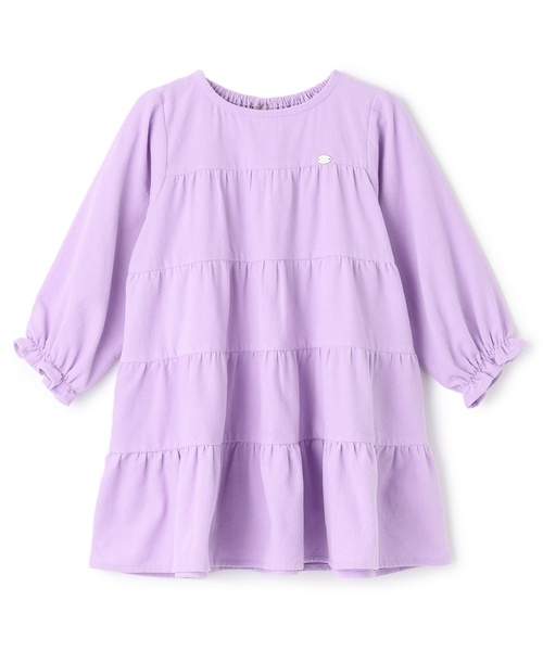 petit main(プティマイン)の「コーデュロイティアードワンピース(ワンピース・キッズ・ライトグリーン/レッド/ラベンダー/ライトベージュ・80cm/90cm/120cm/110cm/100cm/130cm)」の4枚目の写真