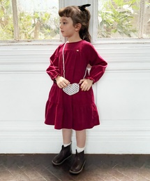 petit main | コーデュロイティアードワンピース(ワンピース)