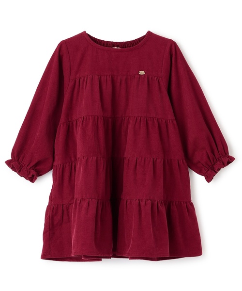 petit main(プティマイン)の「コーデュロイティアードワンピース(ワンピース・キッズ・ライトグリーン/レッド/ラベンダー/ライトベージュ・80cm/90cm/120cm/110cm/100cm/130cm)」の10枚目の写真