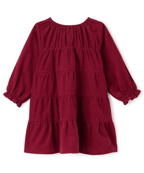 petit main(プティマイン)の「コーデュロイティアードワンピース(ワンピース・キッズ・ライトグリーン/レッド/ラベンダー/ライトベージュ・80cm/90cm/120cm/110cm/100cm/130cm)」の11枚目の写真