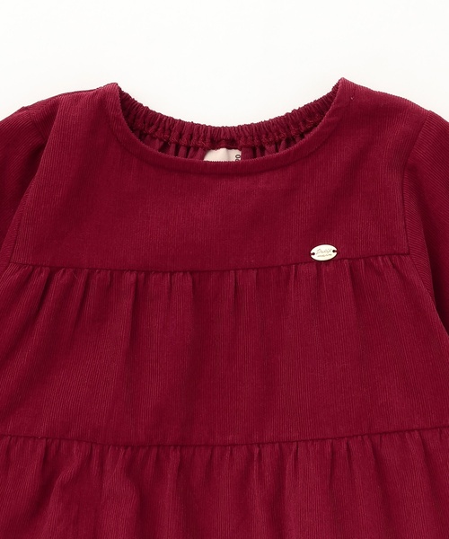 petit main(プティマイン)の「コーデュロイティアードワンピース(ワンピース・キッズ・ライトグリーン/レッド/ラベンダー/ライトベージュ・80cm/90cm/120cm/110cm/100cm/130cm)」の12枚目の写真