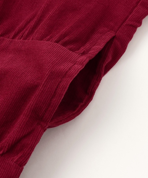 petit main(プティマイン)の「コーデュロイティアードワンピース(ワンピース・キッズ・ライトグリーン/レッド/ラベンダー/ライトベージュ・80cm/90cm/120cm/110cm/100cm/130cm)」の14枚目の写真