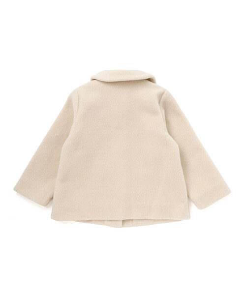 BeBe（ベベ）の「丸襟ボアショートコート（ステンカラーコート・キッズ・オフホワイト/ブルー・150cm/140cm/100cm/120cm/110cm/130cm）」の11枚目の写真