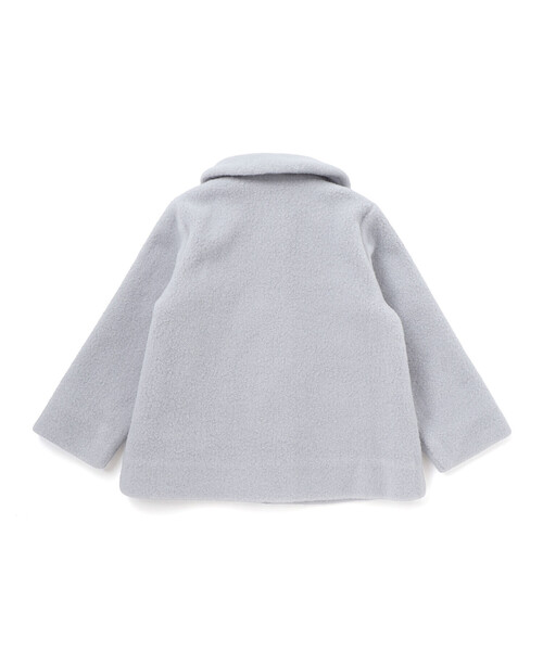BeBe（ベベ）の「丸襟ボアショートコート（ステンカラーコート・キッズ・オフホワイト/ブルー・150cm/140cm/100cm/120cm/110cm/130cm）」の13枚目の写真