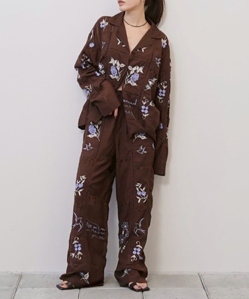 TODAYFUL（トゥデイフル）の「TODAYFUL　Embroidery Patchwork Trousers エンブロイダリーパッチワークトラウザーズ/12610719（その他パンツ・レディース・キナリ/バーガンディー・36）」の6枚目の写真