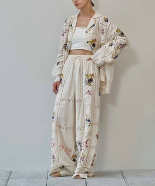 TODAYFUL（トゥデイフル）の「TODAYFUL　Embroidery Patchwork Trousers エンブロイダリーパッチワークトラウザーズ/12610719（その他パンツ・レディース・キナリ/バーガンディー・36）」の10枚目の写真