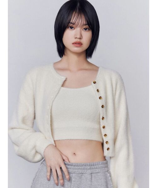 EMODA（エモダ）の「シャギーツインセット（その他トップス・レディース・ブラック/アイボリー/グレー/ブラウン・FREE）」の2枚目の写真