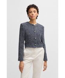 BOSS（ボス）の「ノーカラージャケット ツートンツイード（ノーカラージャケット）」