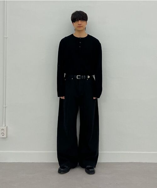 Millo Archive（ミロ アーカイブ）の「ルーズストレートデニムパンツ[ブラック]（デニムパンツ・メンズ・その他・MEDIUM/LARGE/X-LARGE）」の18枚目の写真