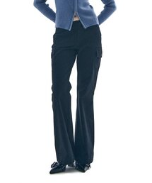 PLACE STUDIO（プレイススタジオ）の「Snap Button Washed Cotton Slim Bootcut Pocket Pants [Black]（その他パンツ）」