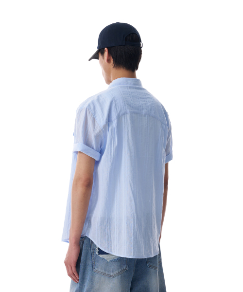 AAKAM(アーカム)の「Patterned Western Half Shirts (Blue)(シャツ/ブラウス・レディース・その他・1/2)」の4枚目の写真