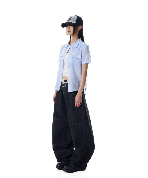 AAKAM(アーカム)の「Patterned Western Half Shirts (Blue)(シャツ/ブラウス・レディース・その他・1/2)」の6枚目の写真