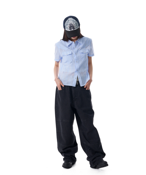 AAKAM(アーカム)の「Patterned Western Half Shirts (Blue)(シャツ/ブラウス・レディース・その他・1/2)」の8枚目の写真