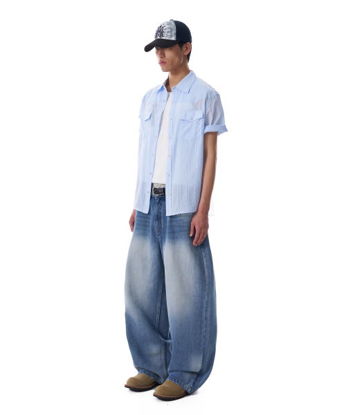 AAKAM(アーカム)の「Patterned Western Half Shirts (Blue)(シャツ/ブラウス・レディース・その他・1/2)」の11枚目の写真