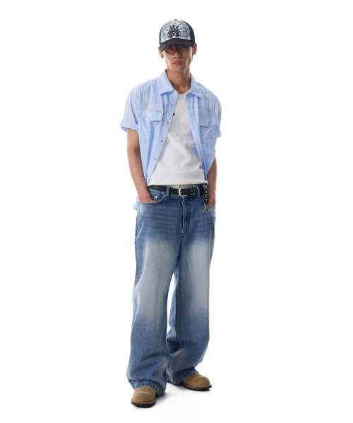 AAKAM(アーカム)の「Patterned Western Half Shirts (Blue)(シャツ/ブラウス・レディース・その他・1/2)」の13枚目の写真