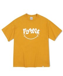 オーバーサイズビームロゴTシャツ-マスタード