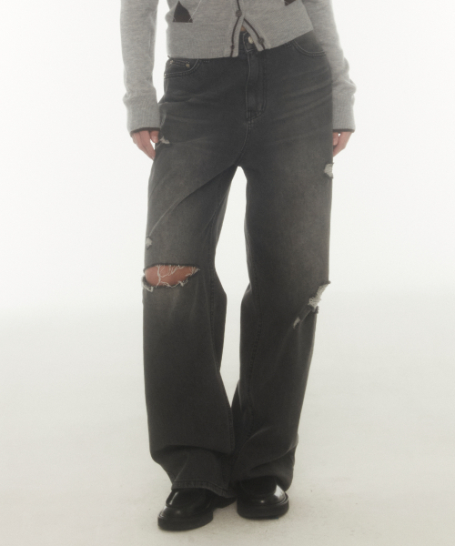 Midnight Move(ミッドナイトムーブ)の「cut sl pants (black)(デニムパンツ・レディース・その他・MEDIUM/SMALL)」の4枚目の写真