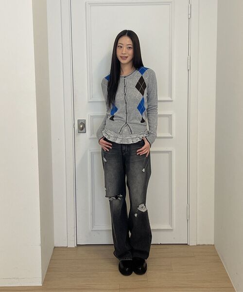 Midnight Move(ミッドナイトムーブ)の「cut sl pants (black)(デニムパンツ・レディース・その他・MEDIUM/SMALL)」の5枚目の写真