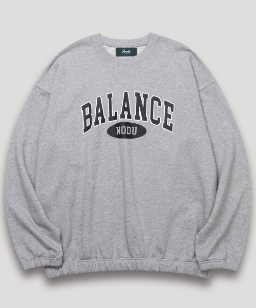 NODU（ノードユー）の「バランスレタリングマンツーマンTシャツ[グレー]（スウェット・メンズ・その他・MEDIUM/LARGE）」の5枚目の写真