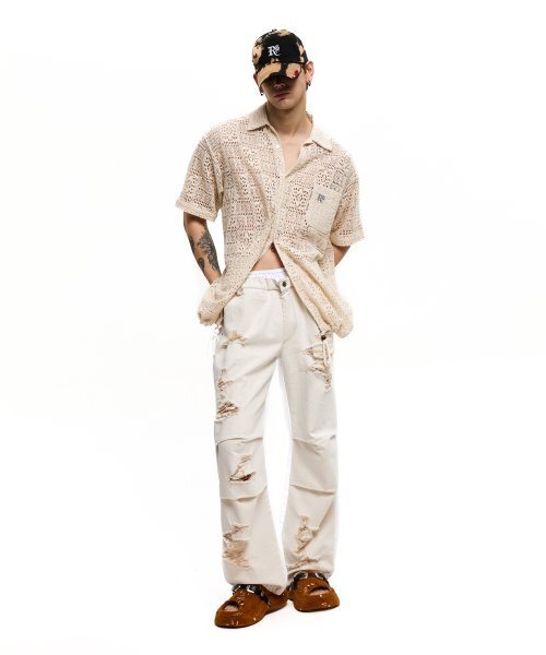 RSSC(アールエスエスシー)の「LAYERD DESTROYED DENIM PANTS - IVORY/WHITE(その他パンツ・レディース・その他・1/2)」の12枚目の写真